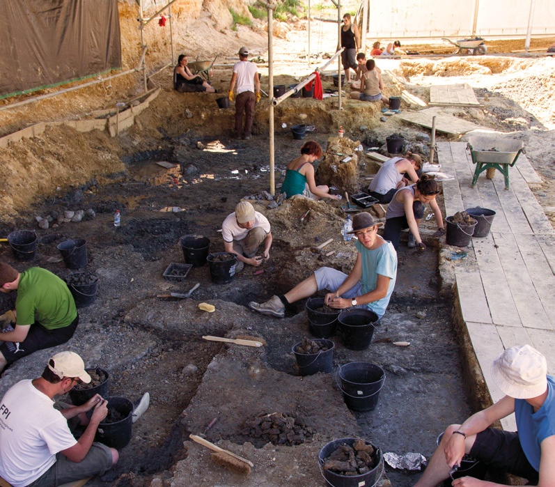 A busy team at the excavation site